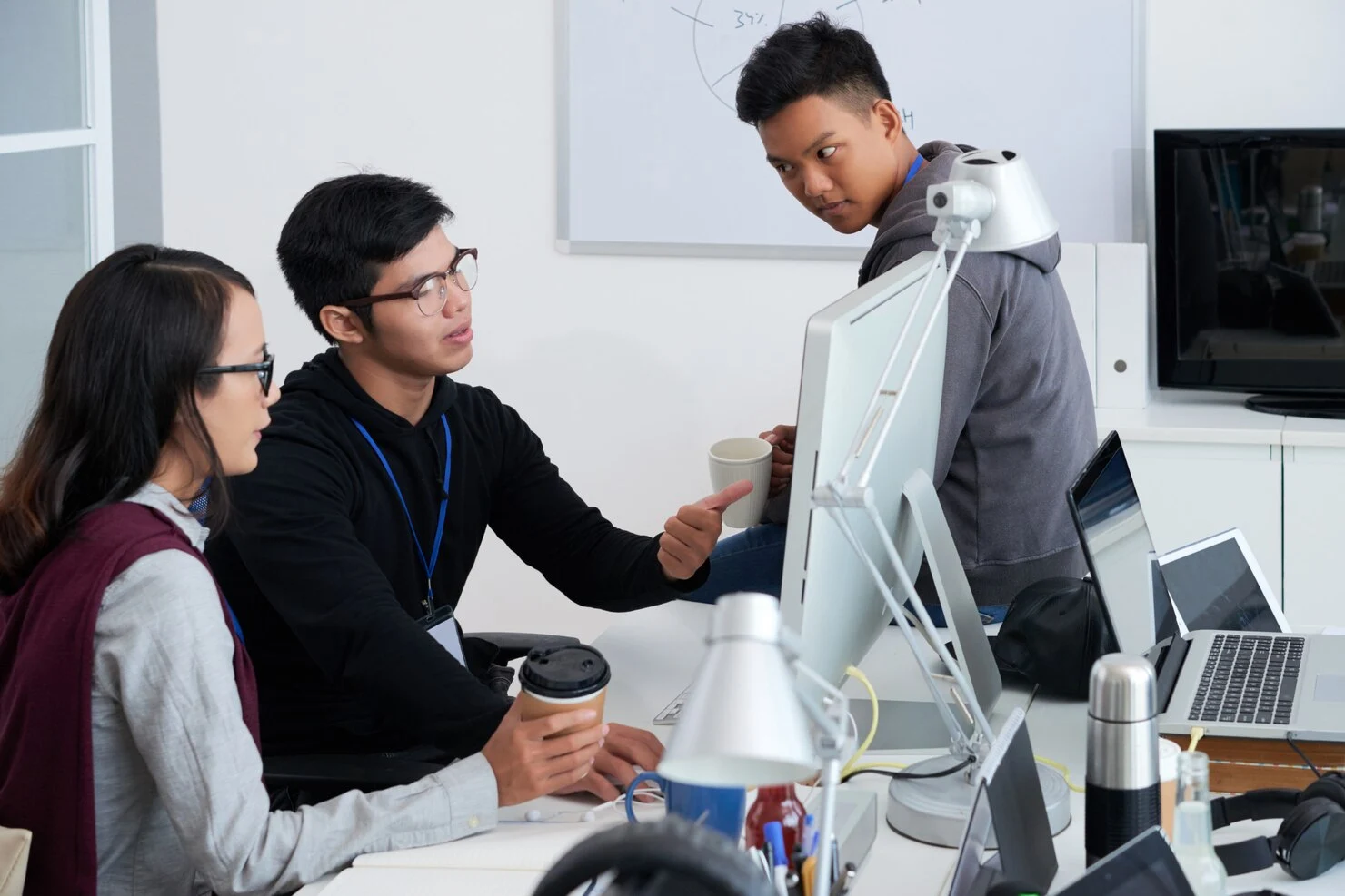 AI and data team reviewing technical work